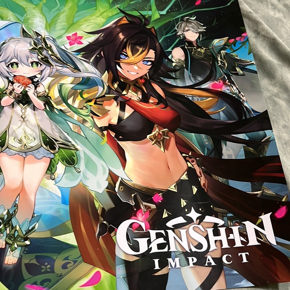 GENSHIN IMPACT Bundle: Limited Edition anime movie poster+ BOTH Tote Bags, Cards - Picture 7 of 14